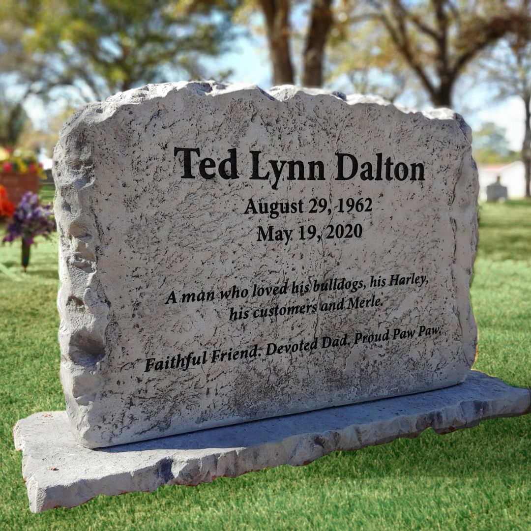 custom tombstone with a quote