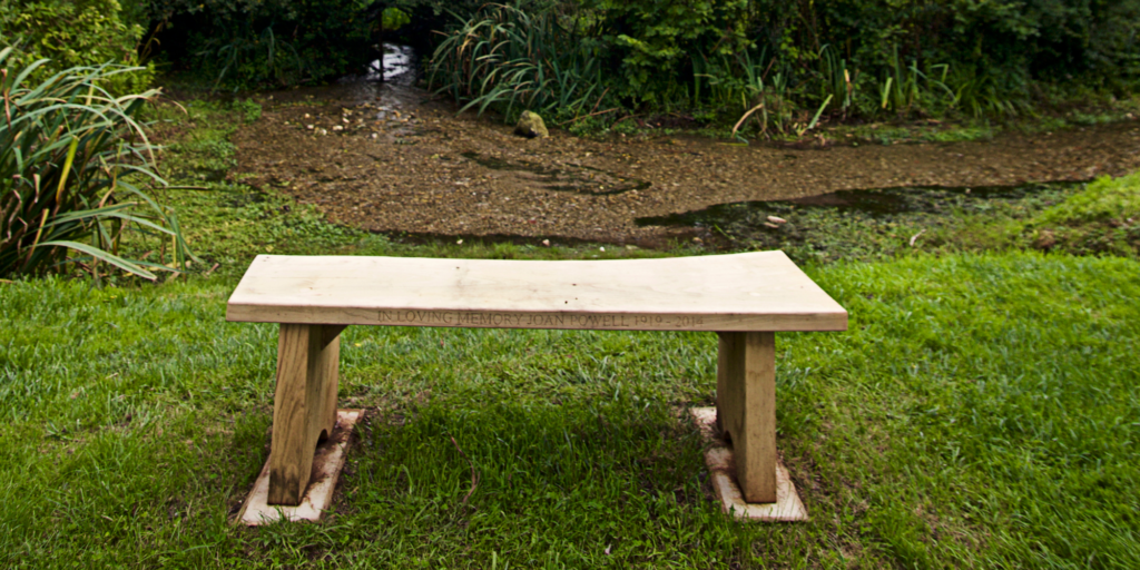 photo of memorial bench