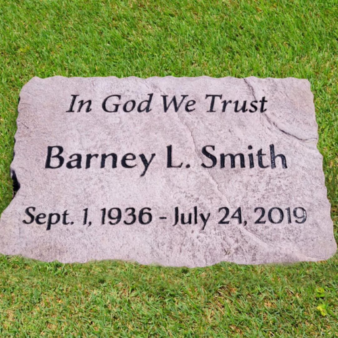 headstone in the earth