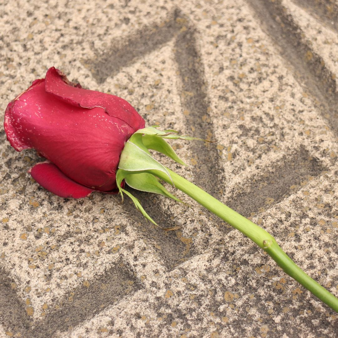 close up of engraved headstone