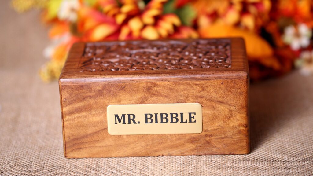 box of cremated remains