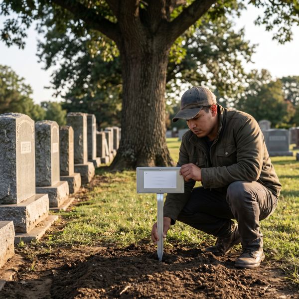 temporary headstone marker